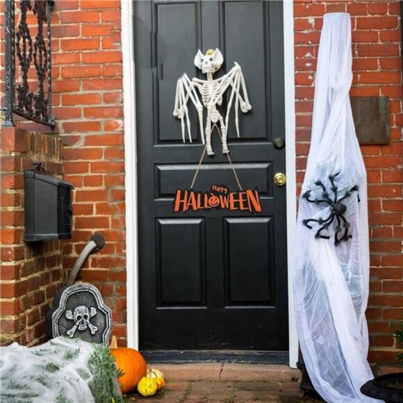 Happy Halloween Door Welcome Sign Small Door Hanging Sign, Pumpkin Halloween - Picture 3 of 8